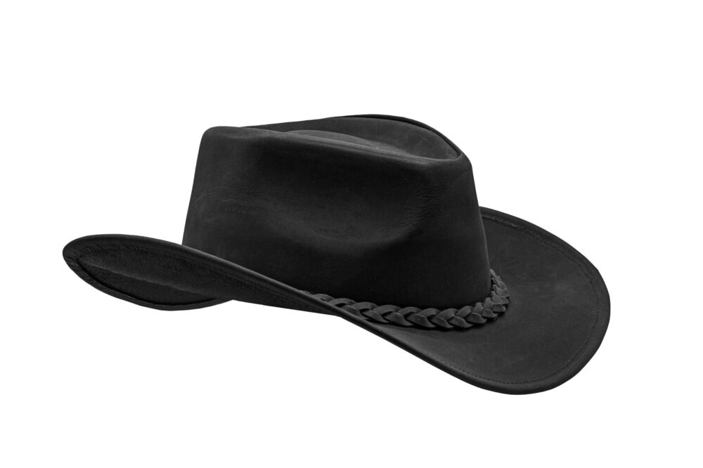7122 Block Magnetic Gift Box Packed Grain Leather Cowboy hat & Shapeable